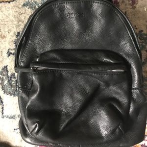 American Leather Company black leather backpack